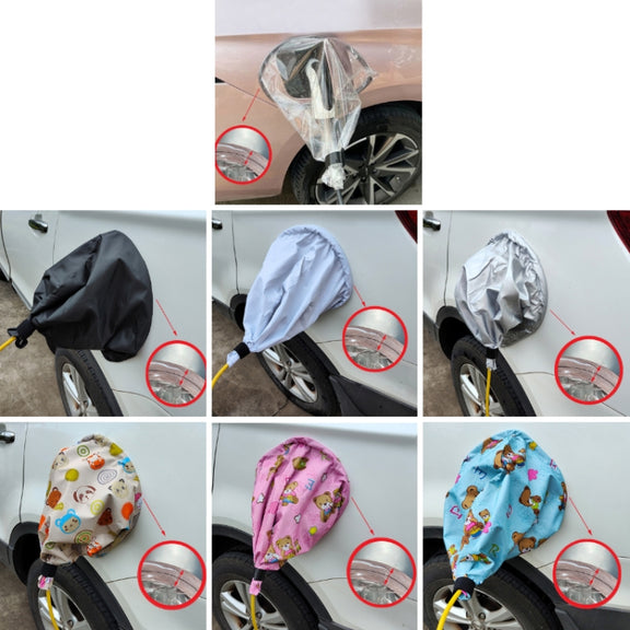 New Energy Vehicle Charging Port Water-resistant Protective Cover, Color: Silver