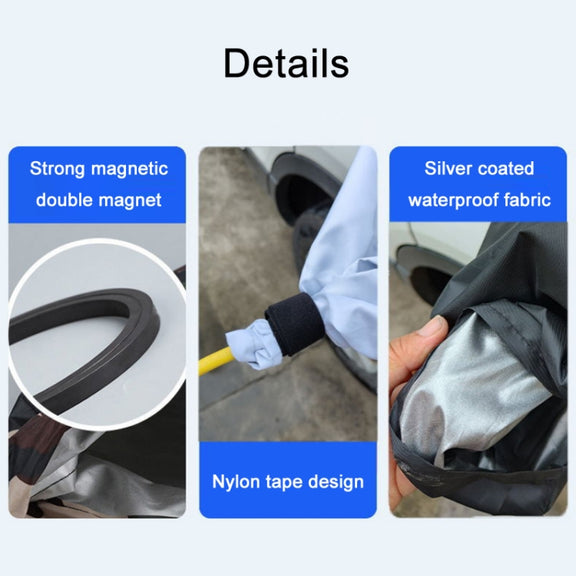 New Energy Vehicle Charging Port Water-resistant Protective Cover, Color: Silver