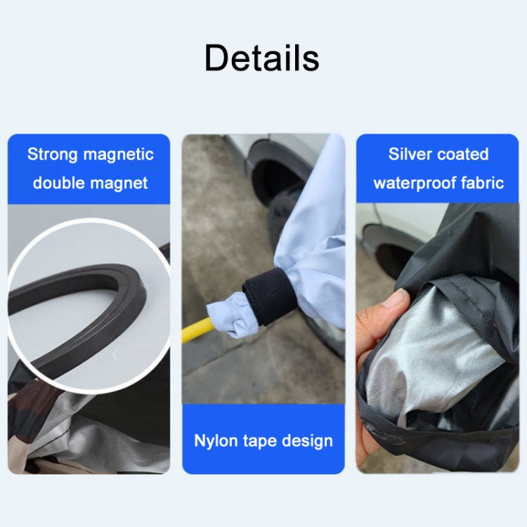 New Energy Vehicle Charging Port Water-resistant Protective Cover, Color: Silver