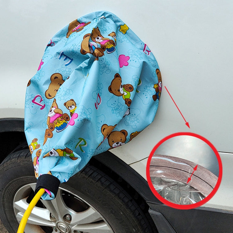 New Energy Vehicle Charging Port Water-resistant Protective Cover, Color: Bear Blue