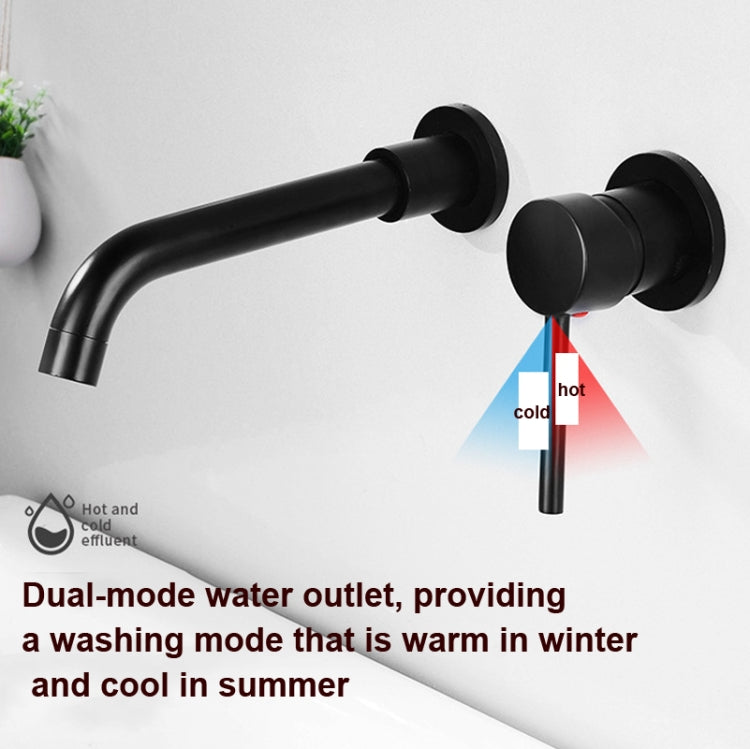 In-wall Hidden Concealed Faucet Hot and Cold Copper Mixing Valve, Specification: Silver Split