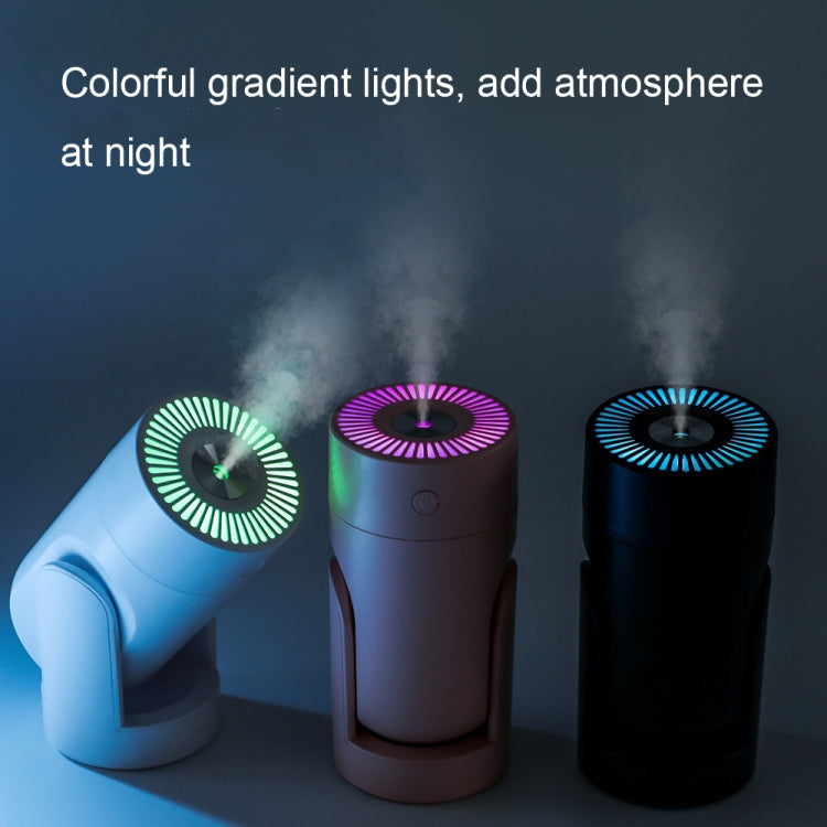 L09 USB Plug-in Rotating Colorful Night Light Humidifier(Black)