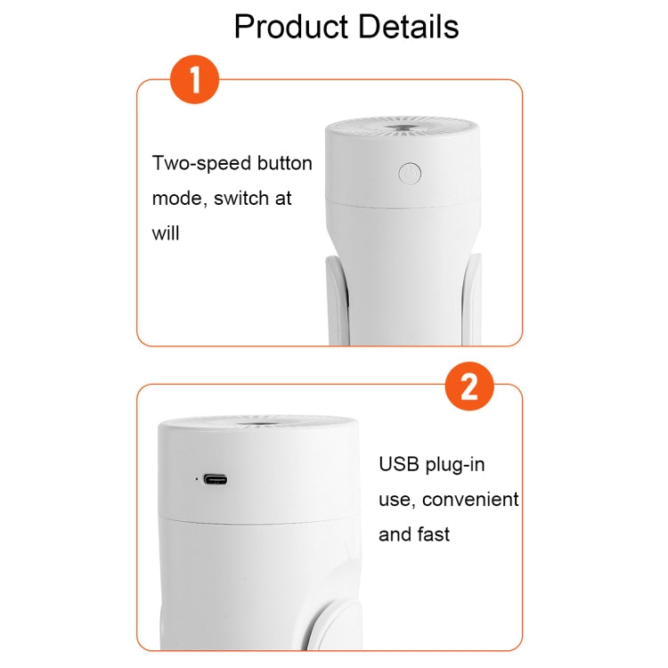 L09 USB Plug-in Rotating Colorful Night Light Humidifier(White)
