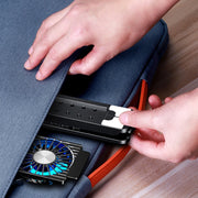 Laptop Radiator Bracket Folding Storage Air-cooled Cooling Base,Style: Four Fan