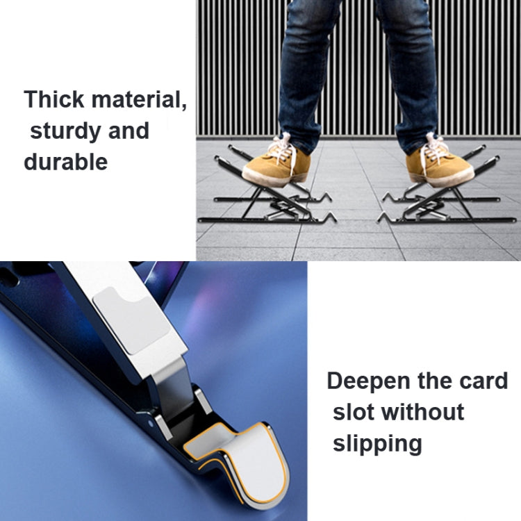 Laptop Radiator Bracket Folding Storage Air-cooled Cooling Base,Style: Four Fan