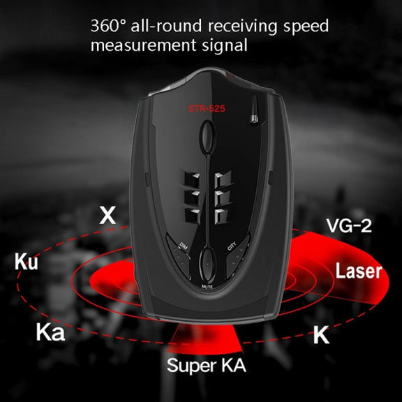 STR-525 Electronic Dog Car Radar Full Frequency Flow Speed Early Warning Device