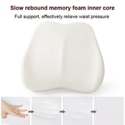 Memory Foam Lumbar Pillow Office Seat Lumbar Cushion(Lemon Yellow)