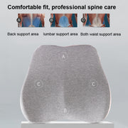 Memory Foam Lumbar Pillow Office Seat Lumbar Cushion(Lemon Yellow)