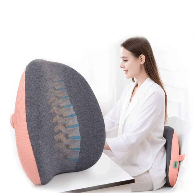 Office Memory Foam Waist Support Cushion Waist Support Pillow(Grass Green)