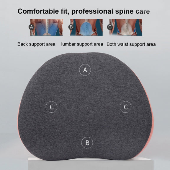 Office Memory Foam Waist Support Cushion Waist Support Pillow(Grass Green)