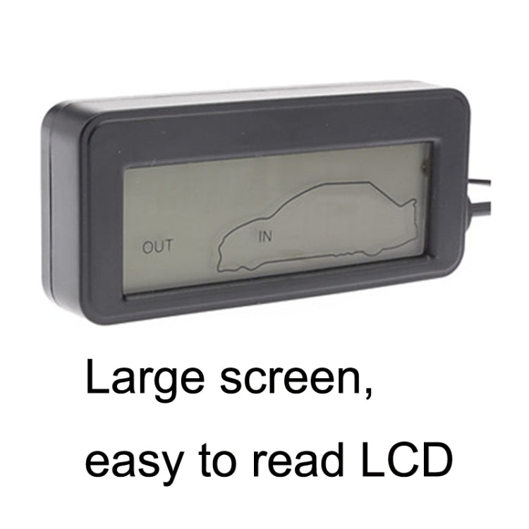 Car Inside and Outside Backlit Mini Digital Thermometer(Blue)