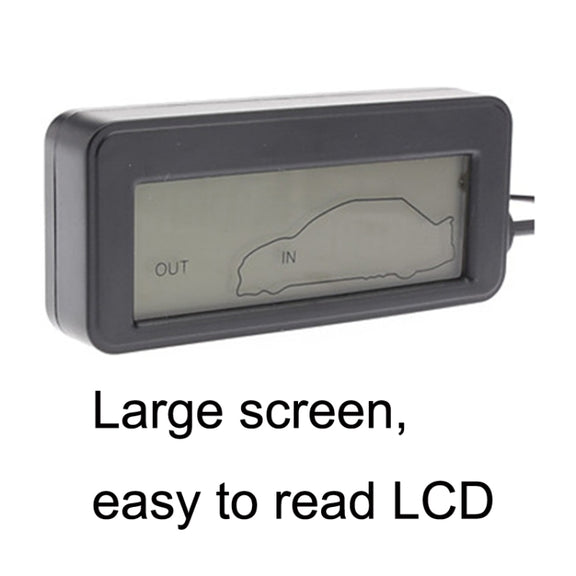 Car Inside and Outside Backlit Mini Digital Thermometer(Blue)