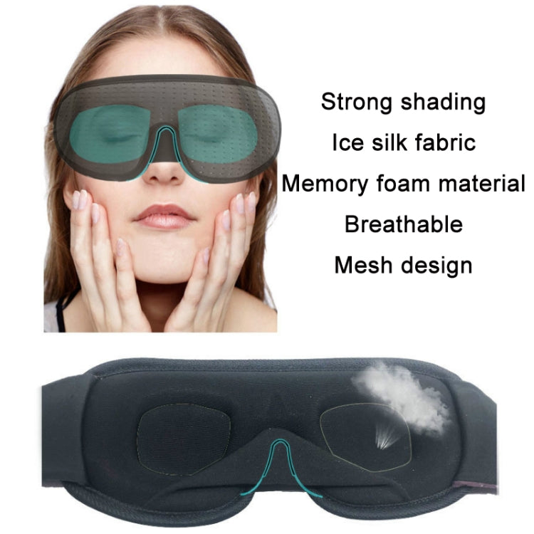 3D Breathable Shading Eye Protection Sleep Eye Mask(Green)