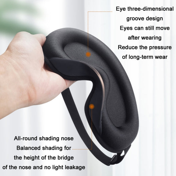 Three-Dimensional Breathable Hollow Sleep Shading Eye Mask, Specification: Gray
