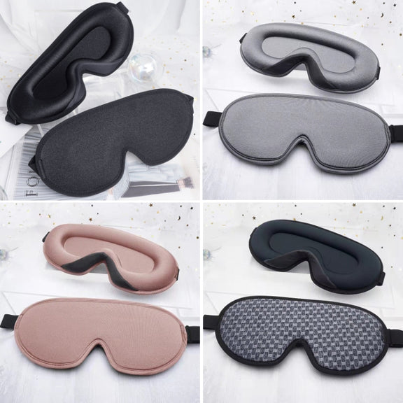 Three-Dimensional Breathable Hollow Sleep Shading Eye Mask, Specification: Champagne Color