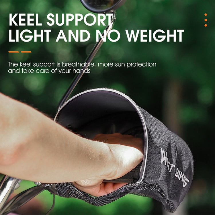 WEST BIKING Electric Vehicle Sunshade Water-resistant Windproof Handle Cover(Grey)
