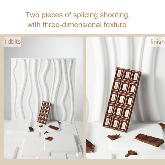 PVC Material Stereo 3D Shooting Background Board Photo Props,50 X 50cm(D095 Square Brick White)