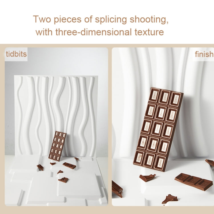PVC Material Stereo 3D Shooting Background Board Photo Props,50 X 50cm(D095 Square Brick White)