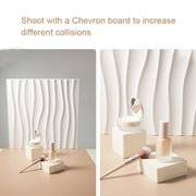 PVC Material Stereo 3D Shooting Background Board Photo Props,50 X 50cm(D105 Ripple White)
