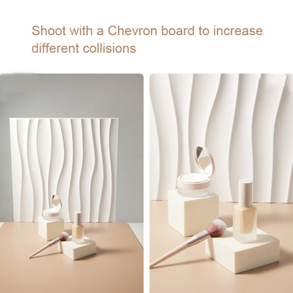 PVC Material Stereo 3D Shooting Background Board Photo Props,50 X 50cm(D095 Square Brick White)