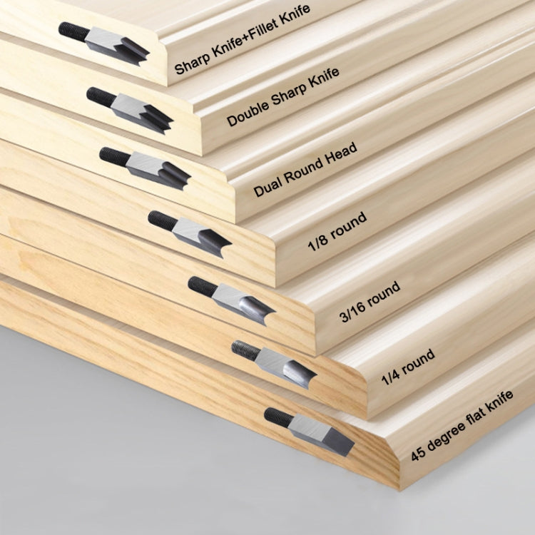 Adjustable Depth Woodworking Chamfering Planer, Specification: Sharp Knife+Fillet Knife