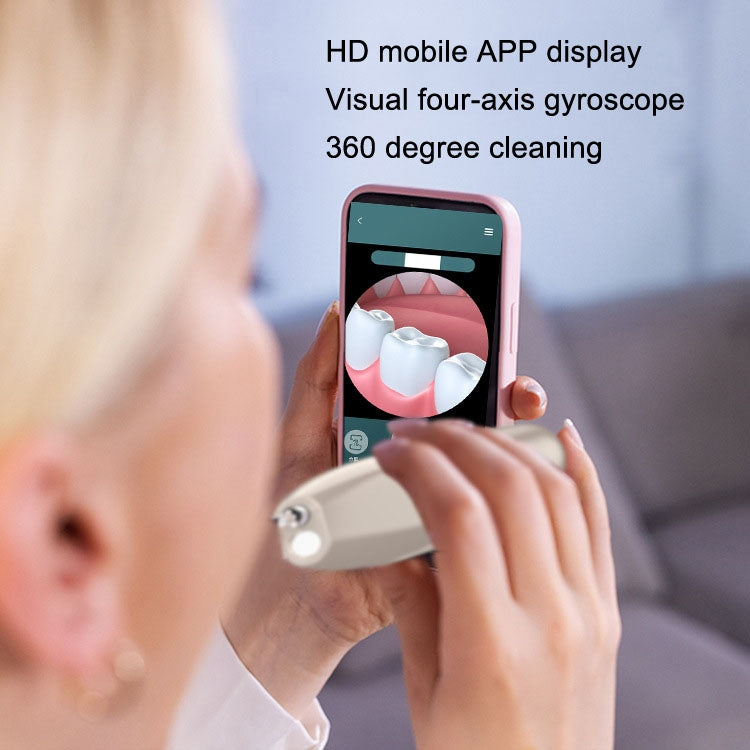 Tartar and Calculus Remover Oral Cleaning Ultrasonic Scaler Electric Visual Scaler(White)