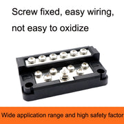 AOA1903 RV Bus Bar 12PIN 100A 32V High Current Copper Bar Wiring Bar(Black)
