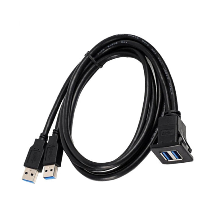 RF-56 Dual-port USB3.0 Water-resistant Cable Car Dashboard Audio Extension Line, Cable Length: 1m