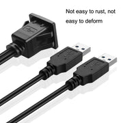 RF-56 Dual-port USB3.0 Water-resistant Cable Car Dashboard Audio Extension Line, Cable Length: 1m