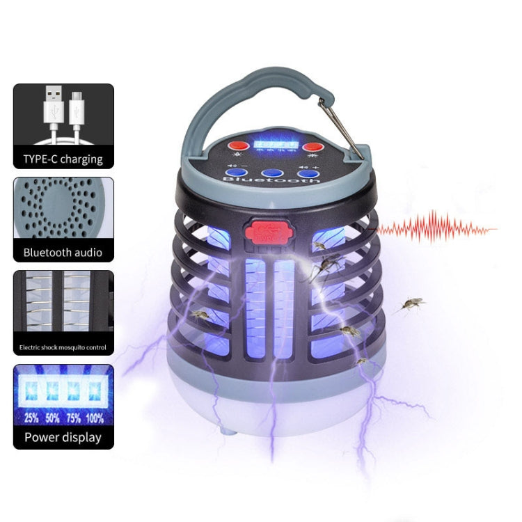 Bluetooth Audio USB Charging Lighting Mosquito Trap(W881 Green)