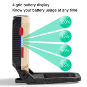 E-SMARTER COB Work Light USB Emergency Flashlight Maintenance Lamp, Style: W599A 10 Hole