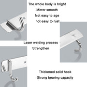 304 Stainless Steel No Punching Door Rear Coat Hook, Specification: 3 Hooks