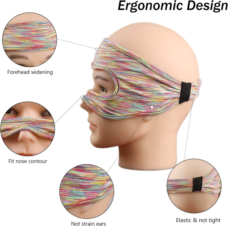 VR Glasses Head-mounted Breathable Sweat-proof Eye Mask(Orange Gray)
