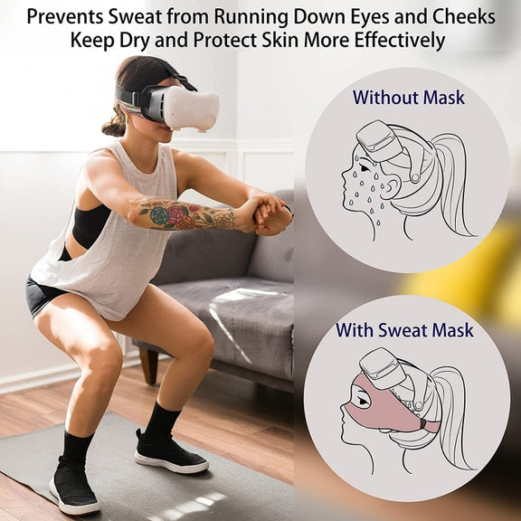 VR Glasses Head-mounted Breathable Sweat-proof Eye Mask(Colorful)