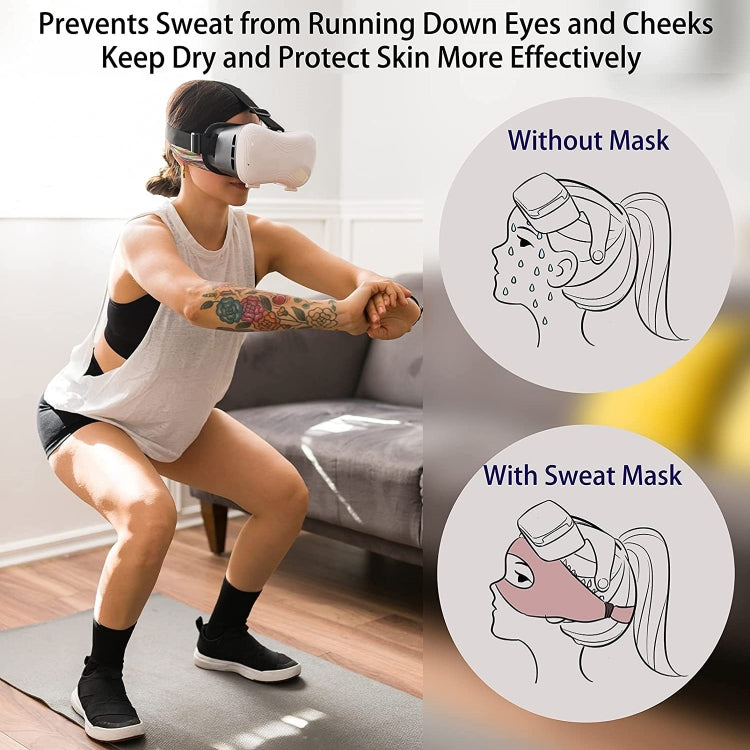 VR Glasses Head-mounted Breathable Sweat-proof Eye Mask(Purple)