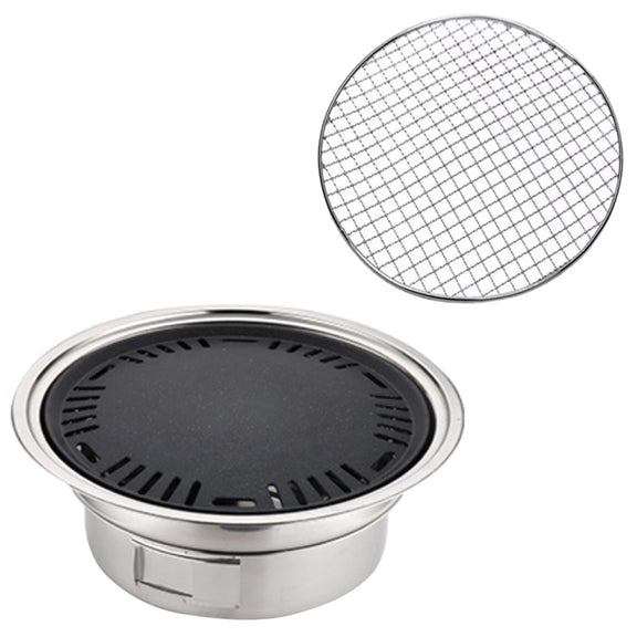 Home Multifunctional Adjustable Fire Barbecue Grill, Size: L (Pan+Net)