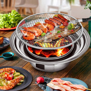 Home Multifunctional Adjustable Fire Barbecue Grill, Size: L (Pan+Net)