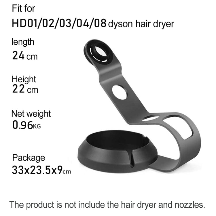 For Dyson Supersonic Hair Dryer Stand Holder With Cable Storage Function(Silver)