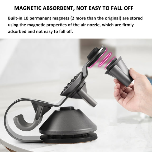 For Dyson Supersonic Hair Dryer Stand Holder With Cable Storage Function(Silver)