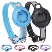 For Airtag Tracker Protective Cover Pet PU Collar, Specification: XS(Black)