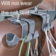10PCS A-3 Car Hidden Seat Back Hook Multifunctional Rear Phone Holder Hook(Gray)