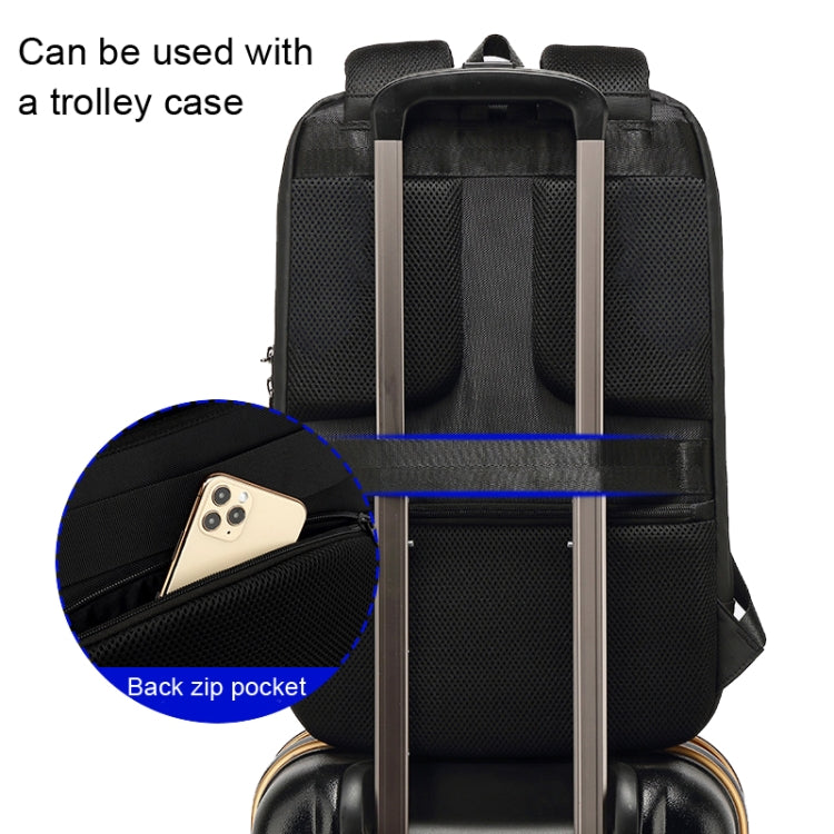 SKV B20430 Men Large Capacity Commute Computer Bag Business Casual Backpack(Grey)