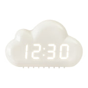 1966 Cute Cloud Shape Voice-activated LED Bedside Alarm Clock(White)
