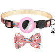 Anti-Lost Printed Bow Pet Collar with Bell for AirTag(Pink) - Pet Series by PMC TechLife | Online Shopping South Africa | PMC TechLife