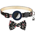 Anti-Lost Printed Bow Pet Collar with Bell for AirTag(Deep Blue) - Pet Series by PMC TechLife | Online Shopping South Africa | PMC TechLife