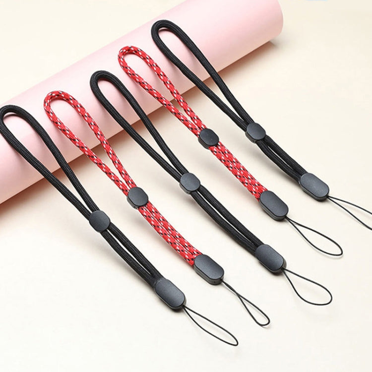 10 PCS Adjustable Mobile Phone Lanyard Short Type Lanyard Wrist Anti-lost Lanyard(Black)