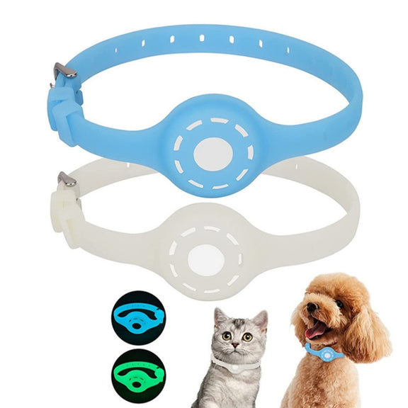 Pet Luminous Collar Locator Cover for Airtag, Specification: S(Luminous Pink)