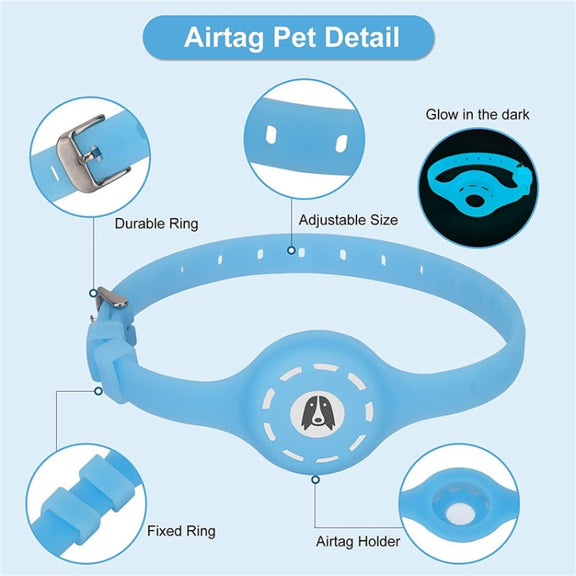 Pet Luminous Collar Locator Cover for Airtag, Specification: S(Luminous Green)