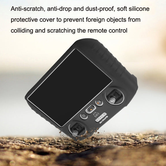 Sunnylife For DJI RC Remote Control Silicone Protective Case, Style: Without Hood (Gray)