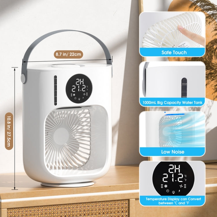 Desktop Spray Humidification Cooler Portable Water Fan(White)